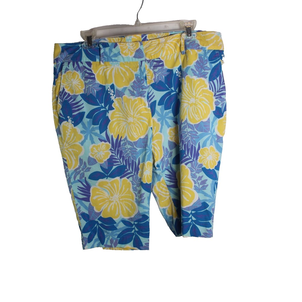 Lilly Pulitzer Womens 14 Tropical Floral Bermuda Shorts Altered 37 1in Waist